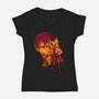 Leon’s Last Requiem-Womens-V-Neck-Tee-hypertwenty