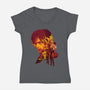 Leon’s Last Requiem-Womens-V-Neck-Tee-hypertwenty