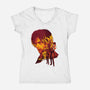 Leon’s Last Requiem-Womens-V-Neck-Tee-hypertwenty