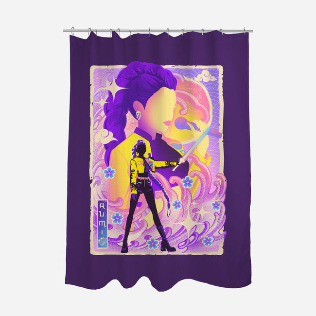 Musha-e Popstar Royalty-None-Polyester-Shower Curtain-hypertwenty