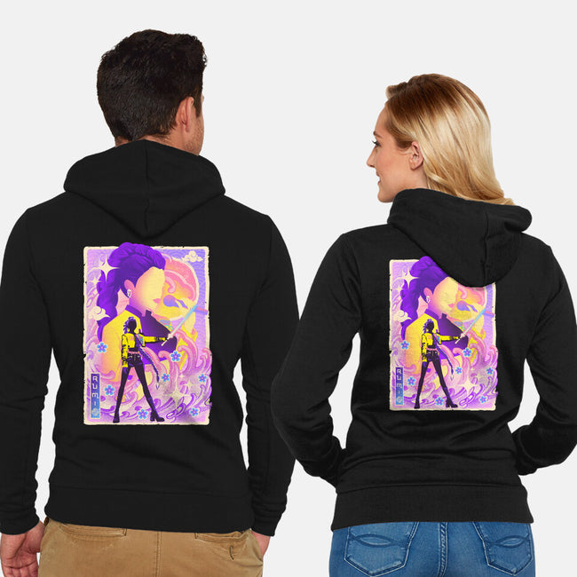 Musha-e Popstar Royalty-Unisex-Zip-Up-Sweatshirt-hypertwenty