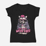 Sorry For The Weird Vibes-Womens-V-Neck-Tee-eduely