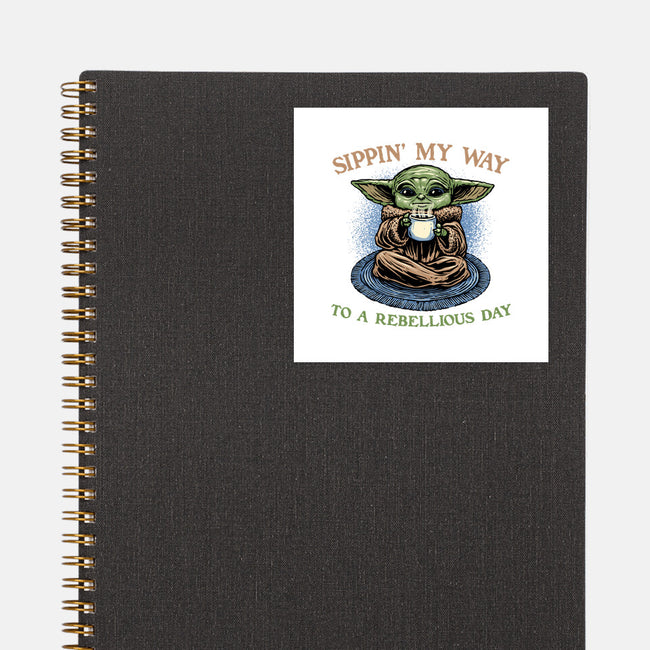 Rebellious Sip-None-Glossy-Sticker-glitchygorilla