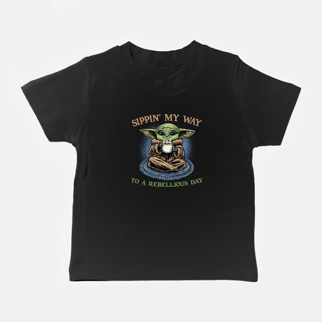 Rebellious Sip-Baby-Basic-Tee-glitchygorilla