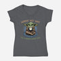 Rebellious Sip-Womens-V-Neck-Tee-glitchygorilla