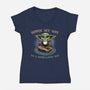 Rebellious Sip-Womens-V-Neck-Tee-glitchygorilla
