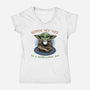 Rebellious Sip-Womens-V-Neck-Tee-glitchygorilla