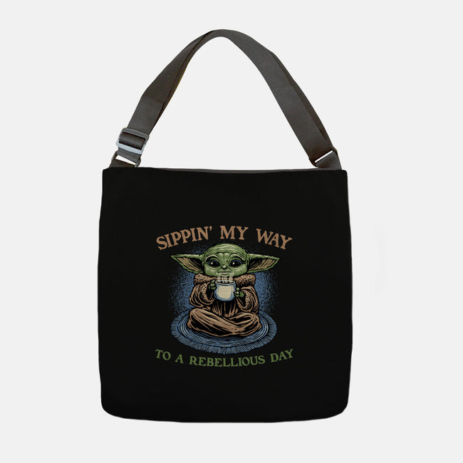 Rebellious Sip-None-Adjustable Tote-Bag-glitchygorilla