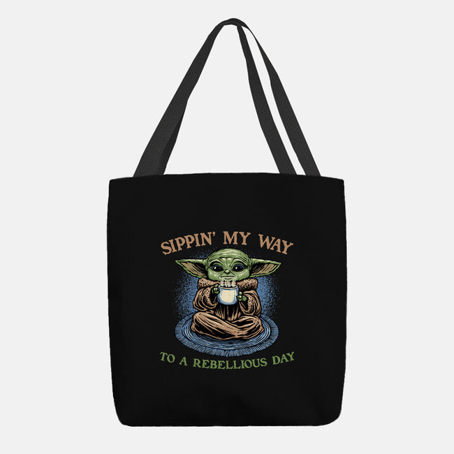 Rebellious Sip-None-Basic Tote-Bag-glitchygorilla