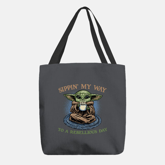 Rebellious Sip-None-Basic Tote-Bag-glitchygorilla