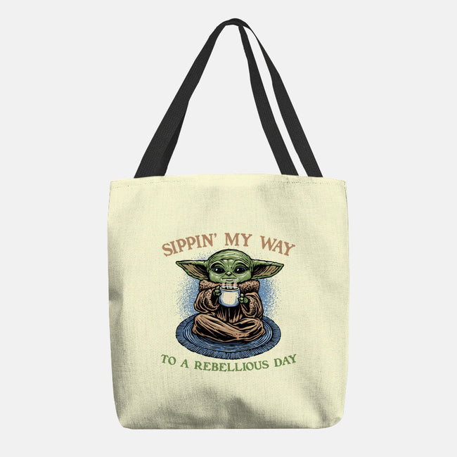 Rebellious Sip-None-Basic Tote-Bag-glitchygorilla