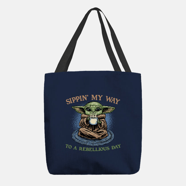 Rebellious Sip-None-Basic Tote-Bag-glitchygorilla