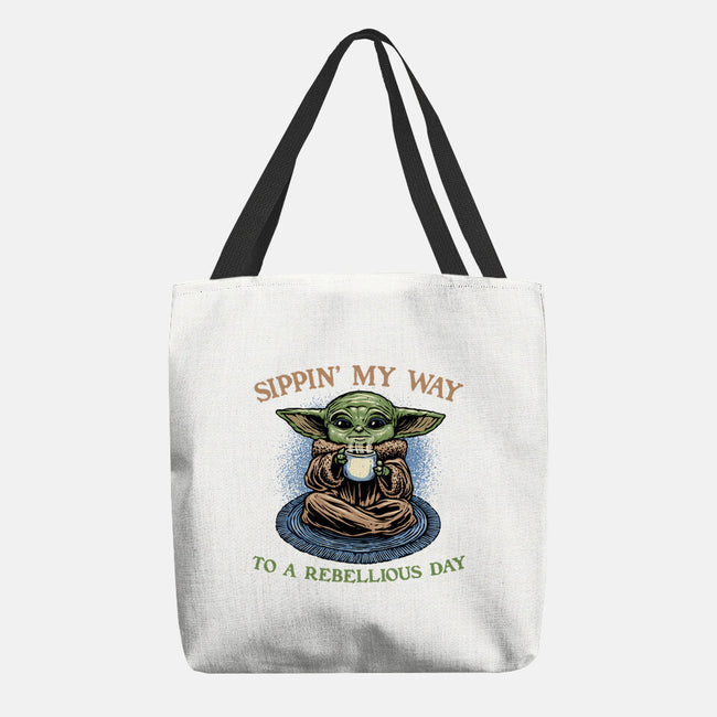 Rebellious Sip-None-Basic Tote-Bag-glitchygorilla