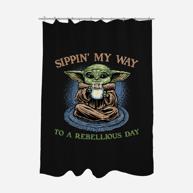 Rebellious Sip-None-Polyester-Shower Curtain-glitchygorilla