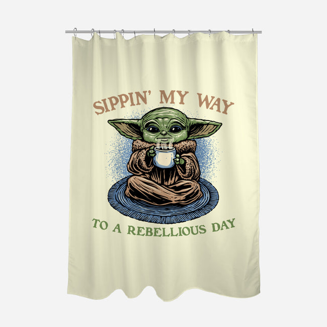 Rebellious Sip-None-Polyester-Shower Curtain-glitchygorilla