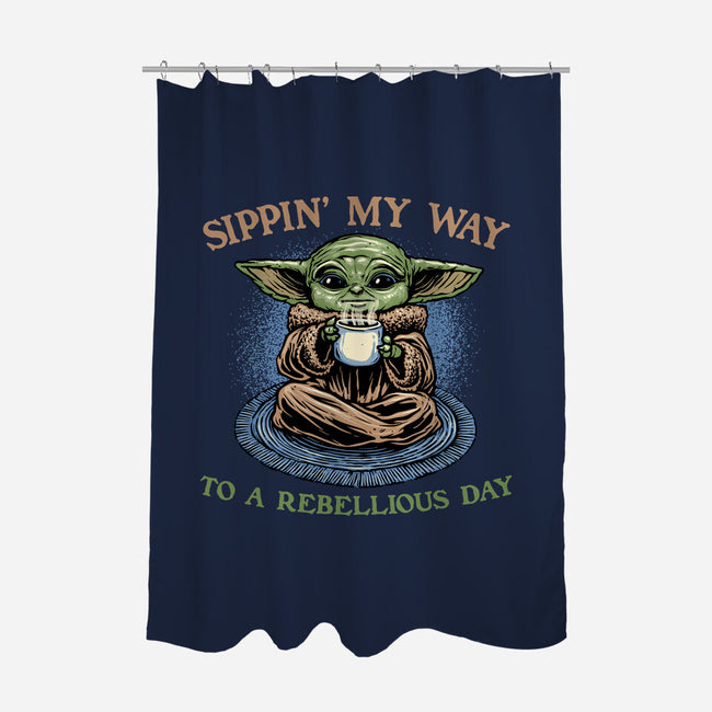 Rebellious Sip-None-Polyester-Shower Curtain-glitchygorilla