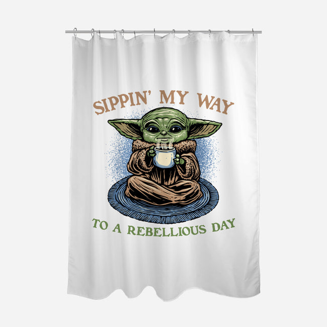 Rebellious Sip-None-Polyester-Shower Curtain-glitchygorilla