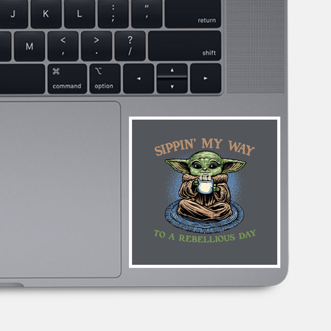 Rebellious Sip-None-Glossy-Sticker-glitchygorilla