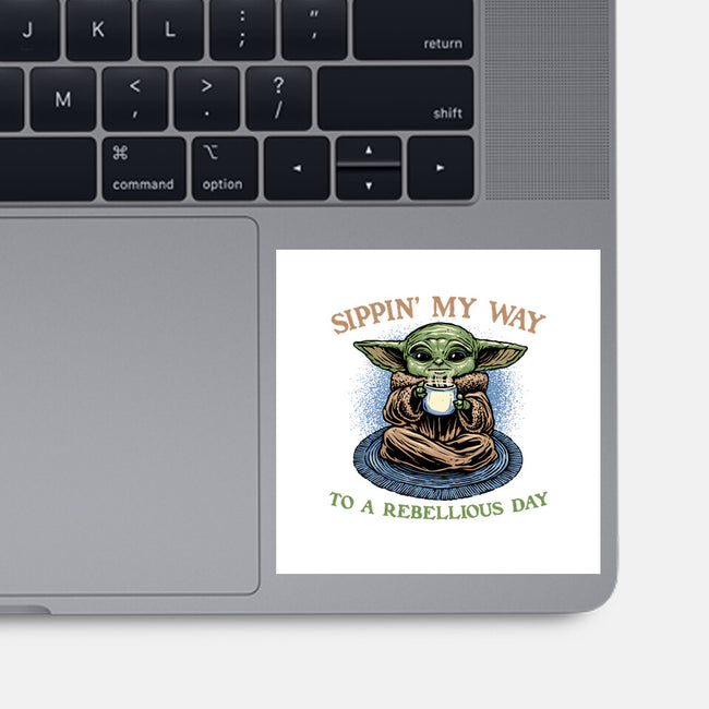 Rebellious Sip-None-Glossy-Sticker-glitchygorilla