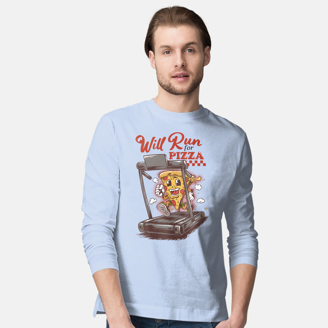 Cardio Pizza-Mens-Long Sleeved-Tee-joerawks