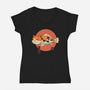 Cat Fish Koi-Womens-V-Neck-Tee-vp021