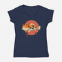 Cat Fish Koi-Womens-V-Neck-Tee-vp021