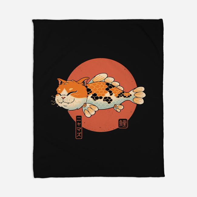 Cat Fish Koi-None-Fleece-Blanket-vp021