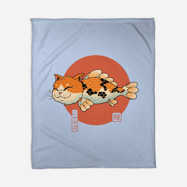 Cat Fish Koi-None-Fleece-Blanket-vp021