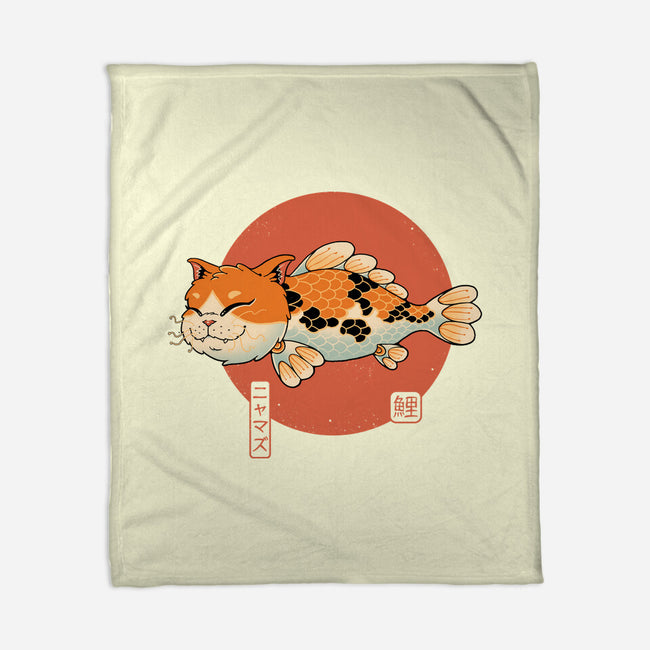Cat Fish Koi-None-Fleece-Blanket-vp021