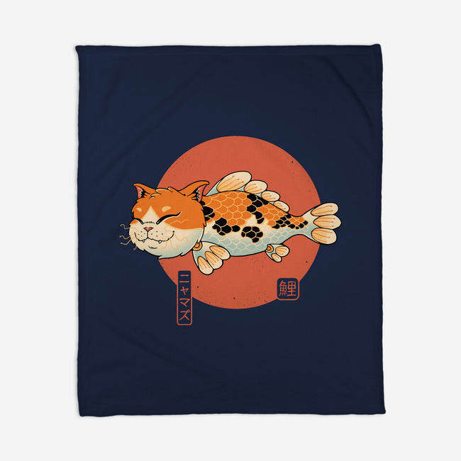 Cat Fish Koi-None-Fleece-Blanket-vp021