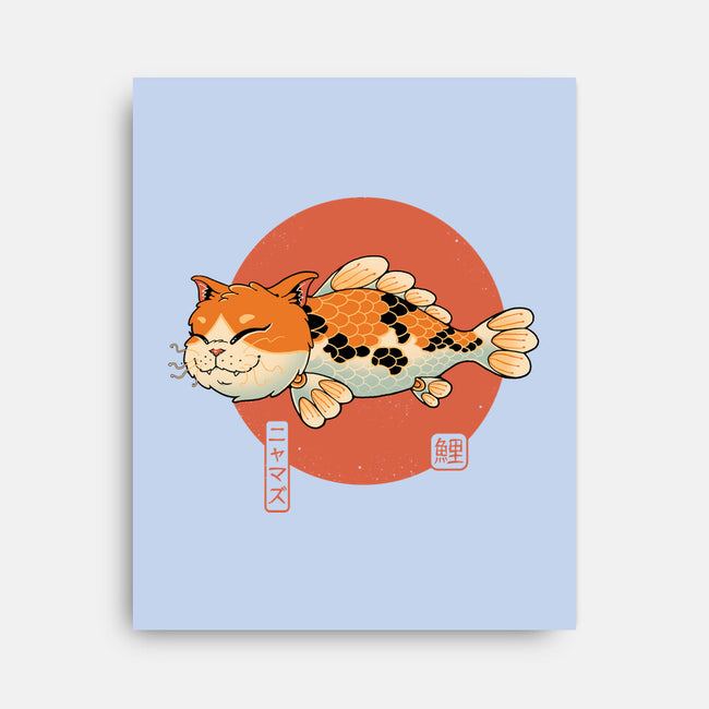 Cat Fish Koi-None-Stretched-Canvas-vp021