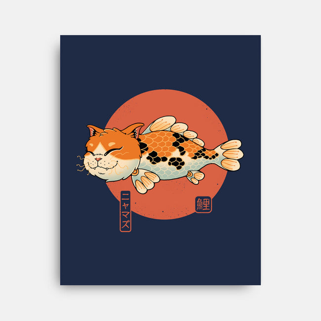Cat Fish Koi-None-Stretched-Canvas-vp021