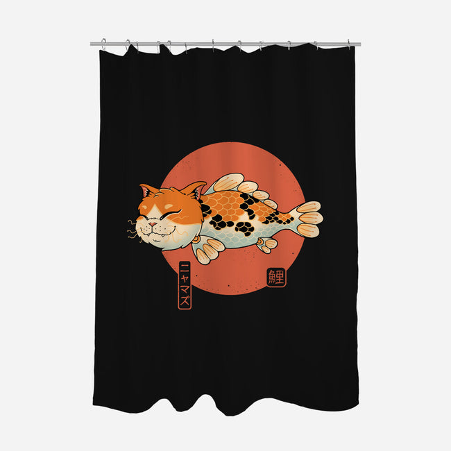 Cat Fish Koi-None-Polyester-Shower Curtain-vp021