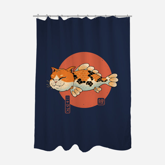 Cat Fish Koi-None-Polyester-Shower Curtain-vp021