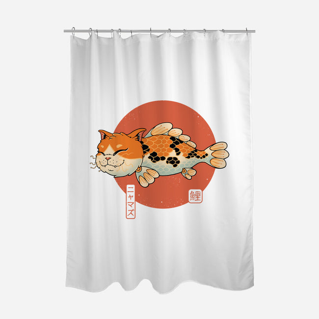 Cat Fish Koi-None-Polyester-Shower Curtain-vp021