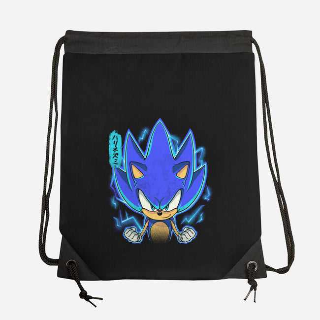 The Speedy Hedgehog-None-Drawstring-Bag-grevalra