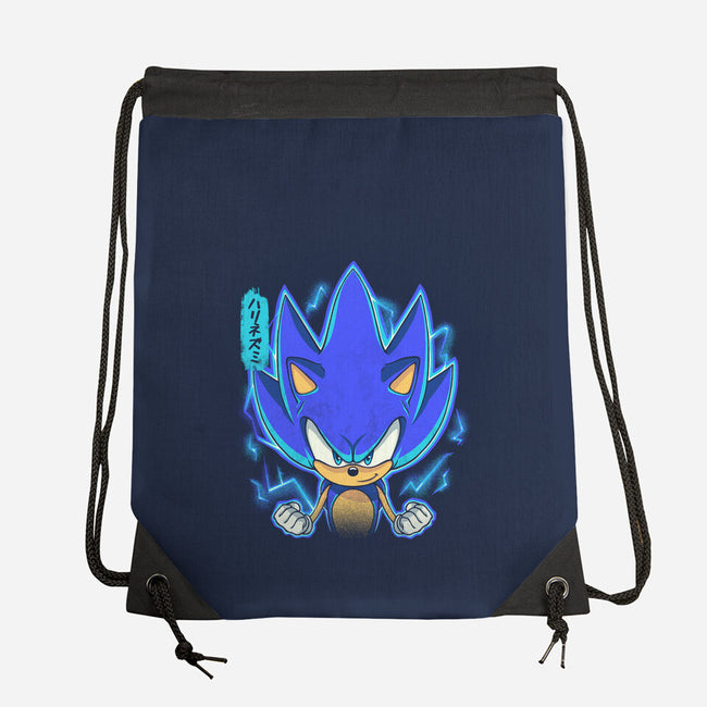 The Speedy Hedgehog-None-Drawstring-Bag-grevalra