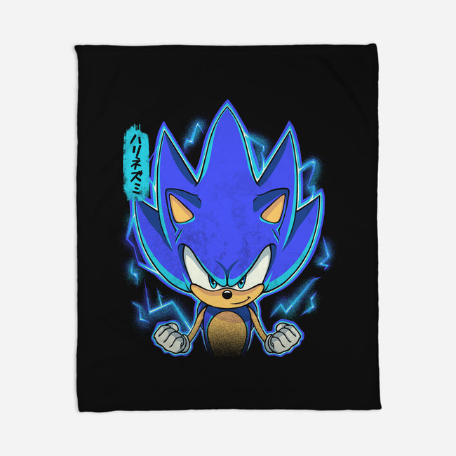 The Speedy Hedgehog-None-Fleece-Blanket-grevalra