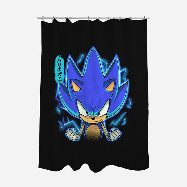 The Speedy Hedgehog-None-Polyester-Shower Curtain-grevalra