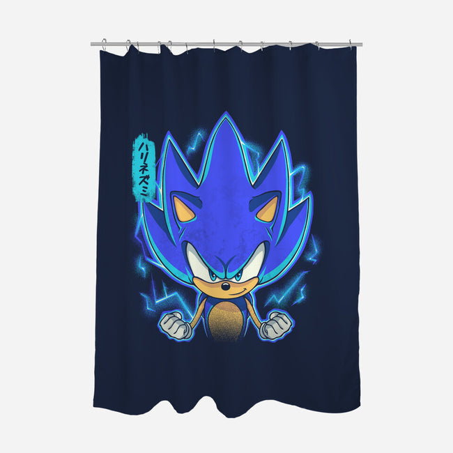 The Speedy Hedgehog-None-Polyester-Shower Curtain-grevalra