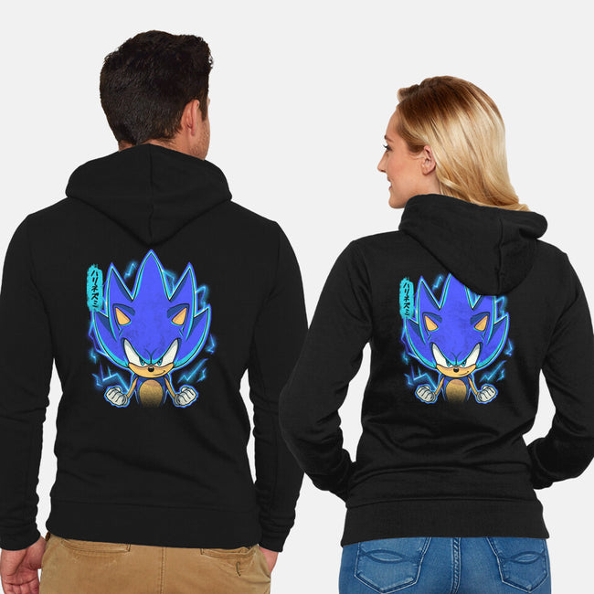 The Speedy Hedgehog-Unisex-Zip-Up-Sweatshirt-grevalra