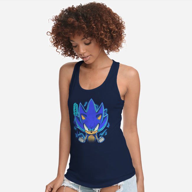 The Speedy Hedgehog-Womens-Racerback-Tank-grevalra