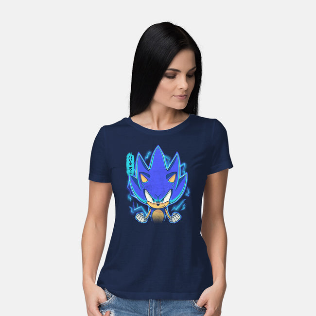 The Speedy Hedgehog-Womens-Basic-Tee-grevalra