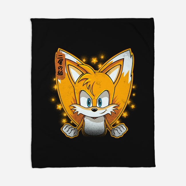 The Two-Tailed Fox-None-Fleece-Blanket-grevalra