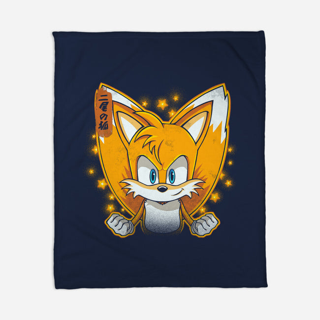 The Two-Tailed Fox-None-Fleece-Blanket-grevalra