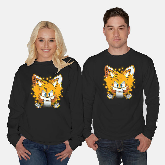 The Two-Tailed Fox-Unisex-Crew Neck-Sweatshirt-grevalra