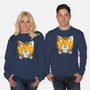 The Two-Tailed Fox-Unisex-Crew Neck-Sweatshirt-grevalra