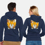 The Two-Tailed Fox-Unisex-Zip-Up-Sweatshirt-grevalra