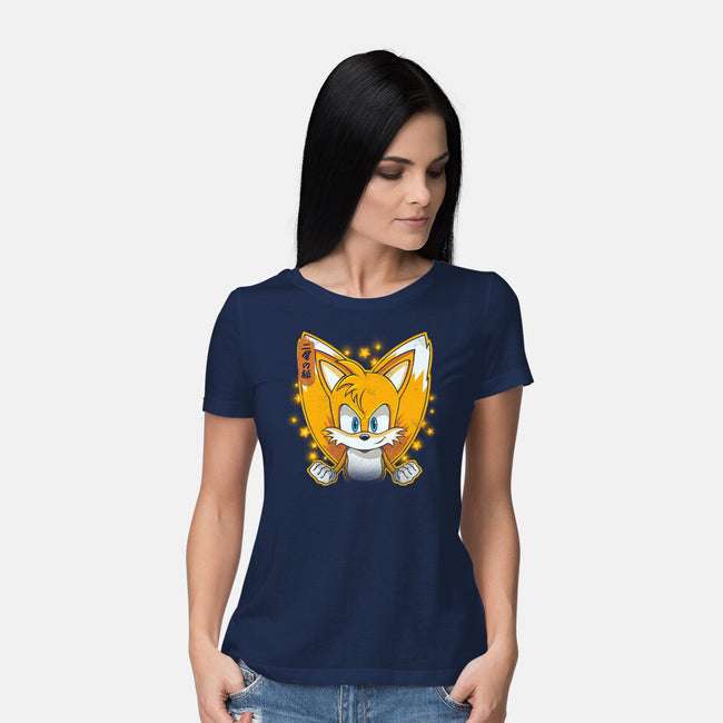 The Two-Tailed Fox-Womens-Basic-Tee-grevalra