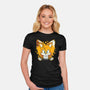 The Two-Tailed Fox-Womens-Fitted-Tee-grevalra